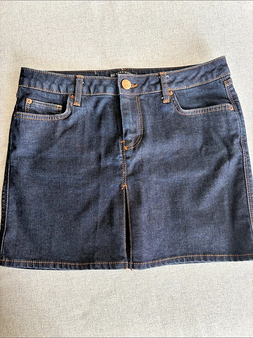 Zara Denim Mini Skirt in Blue EU 38
